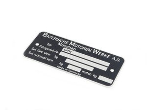 ES#79218 - 51144631012 - NAME PLATE - (NO LONGER AVAILABLE) - Genuine BMW - BMW
