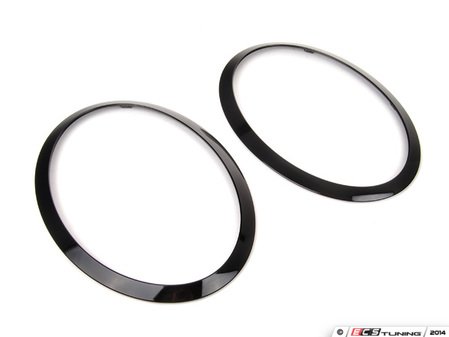 ES#4001021 - 51137449209KT - Headlight Trim Rings Jet Black - Set - Upgrade to the jet black rings : left and right side - Genuine MINI - MINI