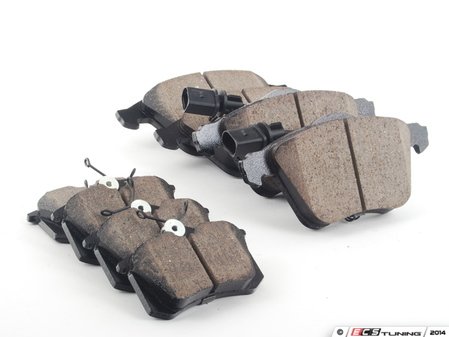 ES#2765328 - 4B0698151ACkt - Front & Rear Euro Ceramic Brake Pad Kit - Ceramic composite developed to meet low dust & noise requirements, includes front and rear pads - Akebono - Audi