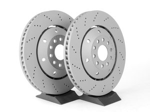 ES#2748334 - 4B3615301EKT - Front Cross Drilled Brake Rotors - Pair (365x34) - Restore the stopping power in your vehicle - Zimmermann - Audi