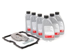 ES#2776707 - 09G398429AKT2 - 6 - Speed automatic transmission service kit - without Service Tool - Includes Febi trans fluid, filter, drain plug with new seal and a pan gasket for a complete service. - Assembled By ECS - Audi Volkswagen