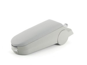 ES#2595483 - 3592CONL10502 - B5 Center Armrest Kit - Gray Leatherette - Replace your dirty or stained armrest with this complete ECS unit - ECS - Volkswagen