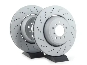 Front Cross Drilled Brake Rotors - Pair (360x30)