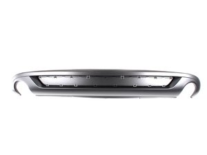 ES#451244 - 8K0807521D1RR - S-Line Rear Diffuser - Platinum Grey - Featuring dual exit / single tip exhaust provisions - Genuine Volkswagen Audi - Audi