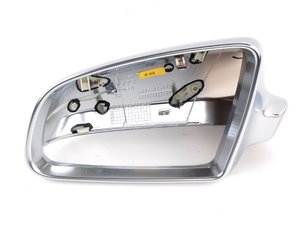ES#438538 - 8E0857507D3Q7 - Mirror Cap - Aluminum - Left - Replace your damaged caps with sporty, brushed aluminum caps - Genuine Volkswagen Audi - Audi