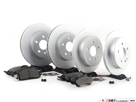 ES#2762541 - 1634230112KT13 - Front & Rear Brake Service Kit - Featuring Meyle Rotors And Pads - Assembled By ECS - Mercedes Benz