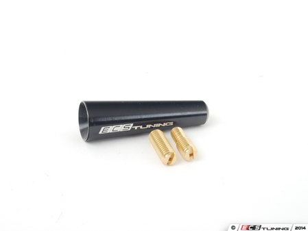 ES#2739454 - 001757ECS01B-01 - 50mm Billet Aluminum Stubby Antenna - Black - Increase your visual appeal by decreasing your antenna length - ECS - Audi Volkswagen MINI