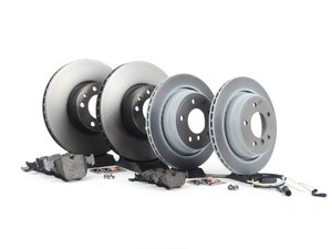 ES#2586935 - 34116757746KT1 - Front & Rear Brake Service Kit - Featuring Brembo brake rotors and ECS DD23 ceramic pads. - Assembled By ECS - BMW