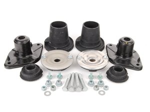 ES#2762203 - 4D0412377FKT5 - Cup Kit/Coilover Installation Kit - Includes shock/strut mounts, spring pads, and hardware - Assembled By ECS - Audi