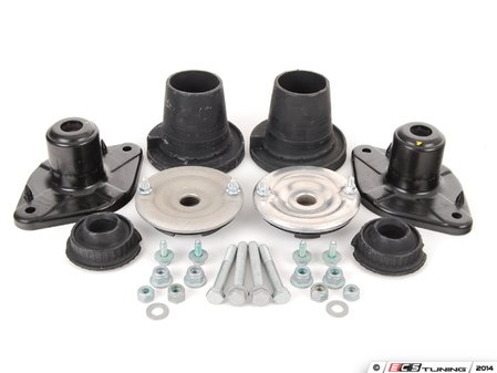 ES#2762203 - 4D0412377FKT5 - Cup Kit/Coilover Installation Kit - Includes shock/strut mounts, spring pads, and hardware - Assembled By ECS - Audi