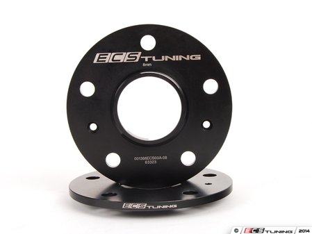 ES#2855674 - 001366ecs08KT2 - ECS Wheel Spacers - 8mm - One pair of wheel spacers without lug bolts - ECS - Volkswagen Porsche