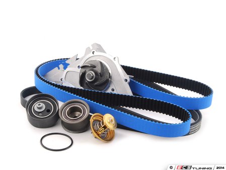 ES#2777124 - 078198479KT2 - Timing Belt Kit - Ultimate with Gates Racing Timing Belt - Complete kit to service your timing belt, water pump, and thermostat - Assembled By ECS - Audi