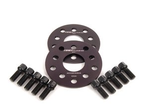 ES#2748185 - ECS10610KTWB1 - ECS Wheel Spacer & Bolt Kit - 6mm With Black Ball Seat Bolts - Includes everything you need to install spacers on two wheels - ECS - Audi Volkswagen