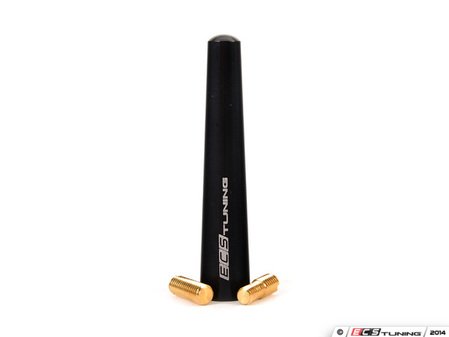 ES#2739459 - 001757ECS02B-01 - 76mm Billet Aluminum Antenna - Black - Increase your visual appeal by decreasing your antenna length - ECS - Audi Volkswagen MINI