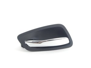 ES#89705 - 51216975495 - Inside Door Handle - Left - Schwarz/Black. Includes the housing and chrome handle  - Genuine BMW - BMW