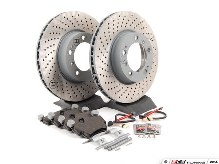 ES#2776694 - 99735193906FOEKT - Front Brake Service Kit - Featuring Sebro rotors and Textar brake pads - Assembled By ECS - Porsche