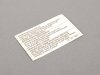 ES#79114 - 51142121181 - Run-in Instructions label - Label with instructions on how to break-in the vehicle - Genuine BMW - BMW