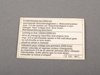 ES#79114 - 51142121181 - Run-in Instructions label - Label with instructions on how to break-in the vehicle - Genuine BMW - BMW