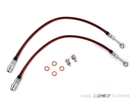 ES#7834 - ecs41021kt - Exact-Fit Stainless Steel Brake Lines - Front B5 S4 Stage 3 - Replace your damaged brake lines and stay safe on the road - ECS - 