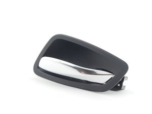 ES#89706 - 51216975496 - Inside Door Handle - Right - Schwarz/Black. Includes the housing and chrome handle  - Genuine BMW - BMW