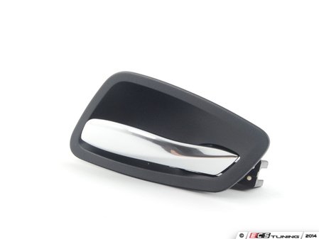 ES#89706 - 51216975496 - Inside Door Handle - Right - Schwarz/Black. Includes the housing and chrome handle  - Genuine BMW - BMW
