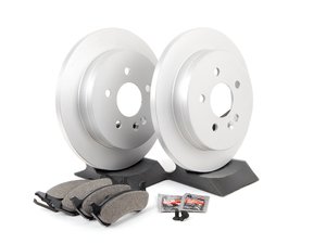 ES#2762549 - 1634200420KT1 - Rear Brake Service Kit - Featuring Meyle Rotors And Pagid Pads - Assembled By ECS - Mercedes Benz