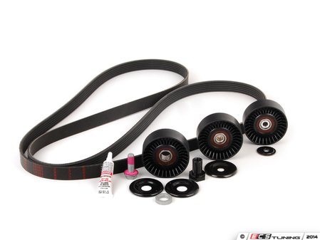 ES#2784710 - 99610215166KT1 - Serpentine Belt Kit - Accessory belt with rollers - Includes Loctite 592 for a complete job - Assembled By ECS - Porsche