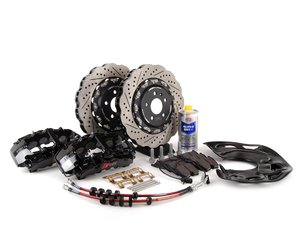 ES#2739809 - 8T0615108KT2 -  Front Big Brake Kit - Stage 3 - 2-Piece Scalloped Rotors (365x34) - Featuring RS5 8-piston calipers, ECS stainless steel lines, ECS 2-piece Tru-Float scalloped rotors & Hawk HPS pads - ECS - Audi