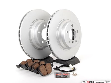ES#2781280 - 34116750267KT3 - Front Brake Service Kit - Featuring Meyle coated rotors and ECS DD23 Daily Driver ceramic pads - Assembled By ECS - BMW