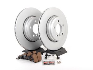 ES#2781283 - 34211166129kt2 - Rear Brake Service Kit - Featuring Meyle coated rotors and ECS DD23 ceramic brake pads. - Assembled By ECS - BMW