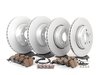 ES#2781275 - 34116750267KT2 - Front And Rear Brake Service Kit - Featuring Meyle coated rotors and ECS DD23 ceramic pads. - Assembled By ECS - BMW