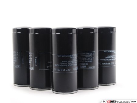 ES#2562253 - 077115561GKT - Oil Filter - Pack Of 5 - Stock up for future maintenance and save! - Assembled By ECS - Audi