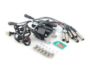 ES#2730878 - 09356KT2 - Ignition Service Kit - Stage 2 - Includes Bosch plug wires, Bosch spark plugs, and a Prenco ignition coil - Assembled By ECS - Audi