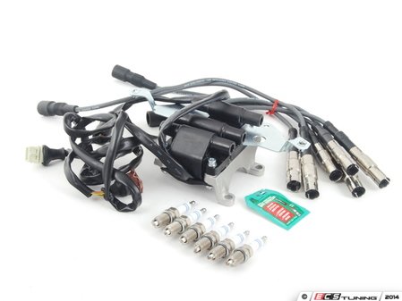 ES#2730878 - 09356KT2 - Ignition Service Kit - Stage 2 - Includes Bosch plug wires, Bosch spark plugs, and a Prenco ignition coil - Assembled By ECS - Audi