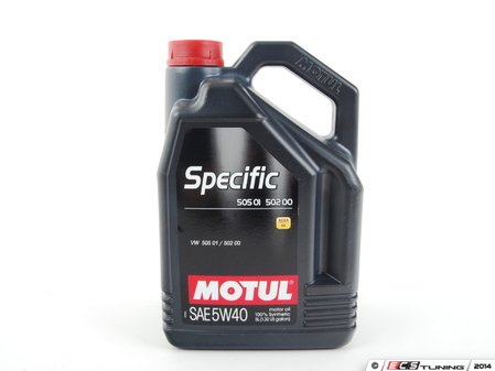 ES#261372 - 842451 - Specific 505.01 / 502.00 Engine Oil (5w-40) - 5 Liter - (NO LONGER AVAILABLE) - 100% Synthetic engine oil designed around your Volkswagen & Audi engine. This oil is designed to handle the long oil change intervals recommended in your owners manual. - Motul - 
