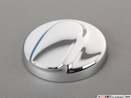 ES#88367 - 51177148885 - Chrome Gas Cap Cover - Mounts to the hinge and covers the gas cap - Genuine MINI - MINI