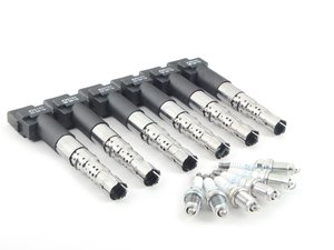 ES#2785159 - 022998715CKT2 -  Ignition Service Kit - Includes six NGK spark plugs and Eldor coil packs - Assembled By ECS - Volkswagen