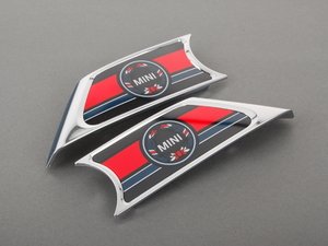 ES#1885191 - 51132162175 - Laurel Edition Side Scuttle Set Red - Priced As Set - (NO LONGER AVAILABLE) - Get the laurel look in british color scheme - Genuine MINI - 