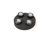 ES#2159822 - 36122182347 - Black Jack Logo Valve Stem Caps Set - Priced As Set - (NO LONGER AVAILABLE) - Get the union jack look in grey/ black color scheme ( Black Cap ) - Genuine MINI - 