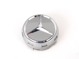 ES#2731658 - 00040009009790KT - Center Cap - Set Of Four - Clip-in center cap with chrome star on black background, with silver surround - Genuine Mercedes Benz - Mercedes Benz