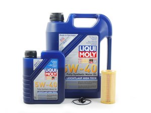 ES#2785311 - 06k115562svckt24 - Oil Service Kit (5W-40) - With ECS Magnetic Drain Plug - Includes Genuine oil filter and Liqui Moly 5w-40 oil - Assembled By ECS - Volkswagen