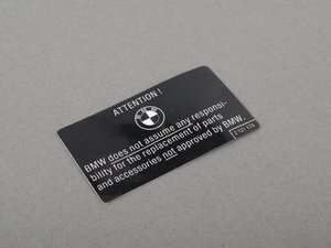 ES#79113 - 51142121174 - 8-LABEL - Genuine BMW - BMW