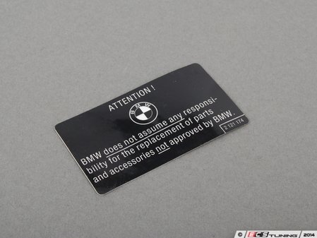 ES#79113 - 51142121174 - 8-LABEL - Genuine BMW - BMW