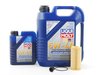 ES#2785314 - 06L115562KT8 - Liqui Moly Leichtlauf Oil Service Kit (5w-40) - Includes Hengst oil filter and Liqui Moly Leichtlauf High Tech 5w-40 oil - Assembled By ECS - Audi Volkswagen
