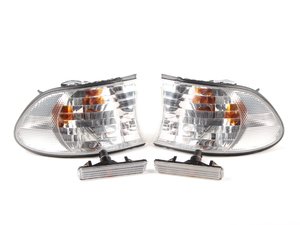 ES#2777243 - 82190006783 - Clear Front Turn Signal & Clear Side Marker Kit - (NO LONGER AVAILABLE) - Upgrade your amber marker lights to white indicators with this hard to find genuine European BMW kit - Genuine European BMW - 