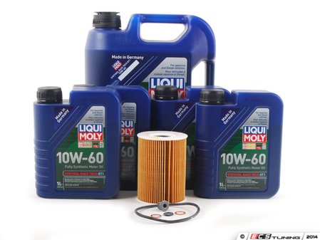 ES#2785452 - m56svckt3KT -  Synthoil Race Tech GT1 Oil Change Kit / Inspection I - Everything needed for a basic oil service including Liqui Moly Race Tech GT1 10w-60 Engine Oil - Assembled By ECS - BMW