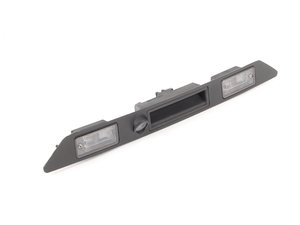 ES#438240 - 8E0827574E3FZ - License Plate Light Trim Assembly - Black Plastic trunk grip molding, includes license plate lights - Genuine Volkswagen Audi - Audi