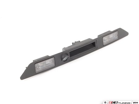 ES#438240 - 8E0827574E3FZ - License Plate Light Trim Assembly - Black Plastic trunk grip molding, includes license plate lights - Genuine Volkswagen Audi - Audi