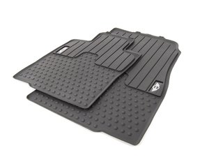 ES#2102045 - 51472181808 - MINI Emblem Logo Front Rubber Factory Floor Mats Set - Priced As Set - Replace or upgrade to factory MINI mats - Genuine MINI - MINI