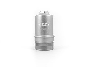 ES#3106649 - 005887ECS02KT - Billet Aluminum Oil Filter Housing - Silver Anodized - Ditch the easily broken/stripped plastic oil filter housing for a durable billet upgrade - ECS - Audi